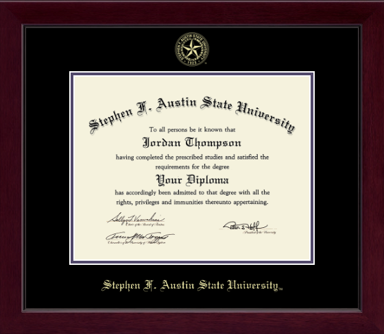 Church Hill Classics SFA Gold Embossed Diploma Frame in Cordova