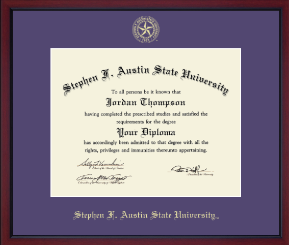 Church Hill Classics SFA Gold Embossed Achievement Edition Diploma Frame