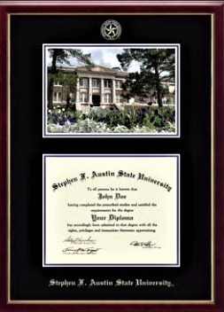 Church Hill SFA Campus Scene Diploma Frame Austin Building