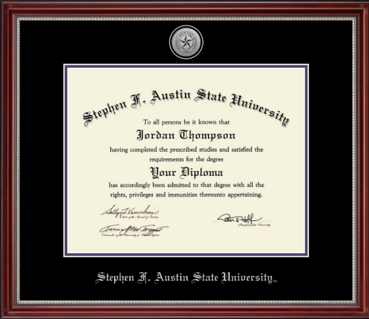 Church Hill Classics SFA Silver Engraved Medallion Diploma Frame In Kensington