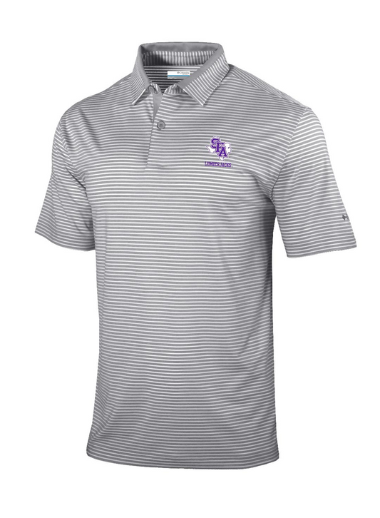 Columbia Gray Striped Polo