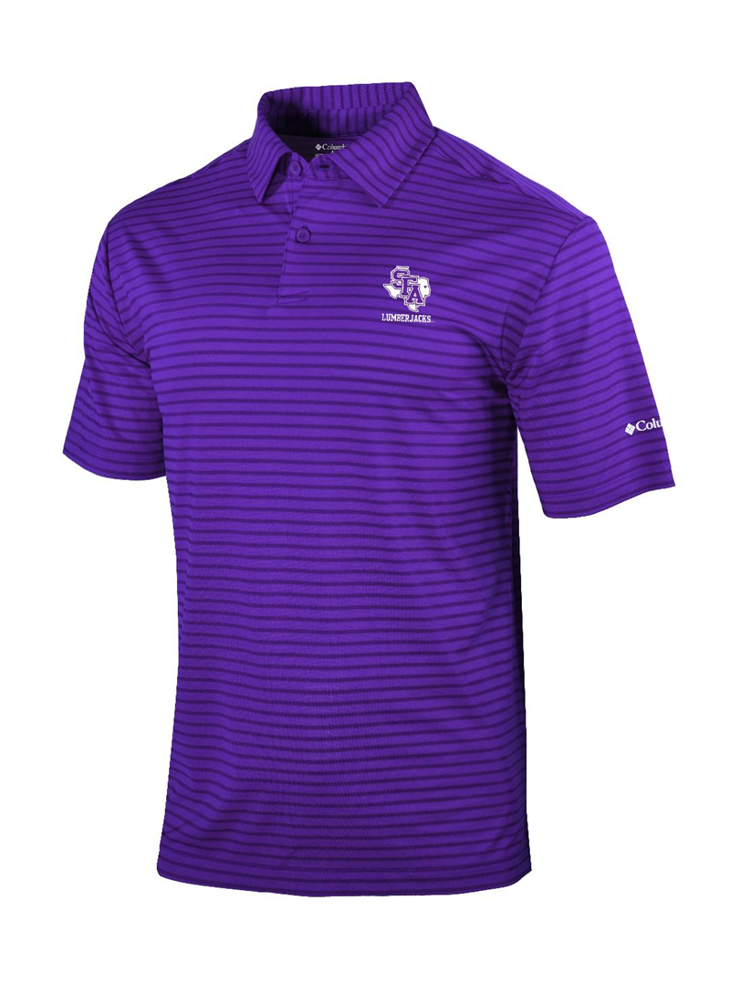 Columbia SFA Purple Striped  Polo