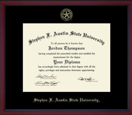 Church Hill Classics SFA Gold Embossed Achievement Edition Diploma Frame