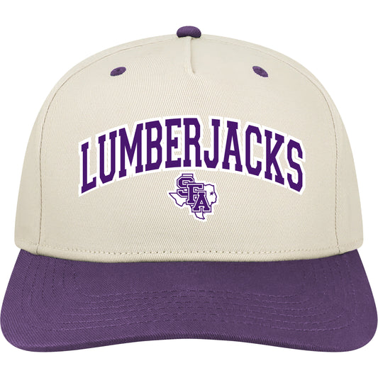 Purple and White Lumberjacks Hat