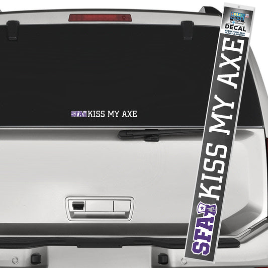 SFA Kiss My Axe Car decal long