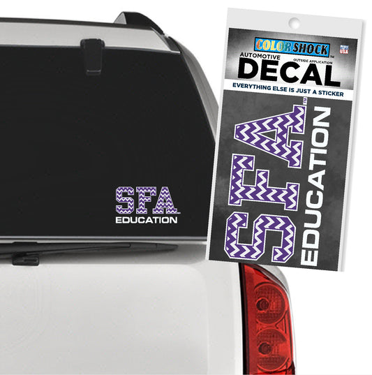 SFA Education Chevron Car Decal