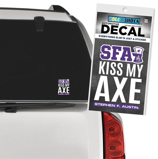 SFA Kiss My Axe stack car decal