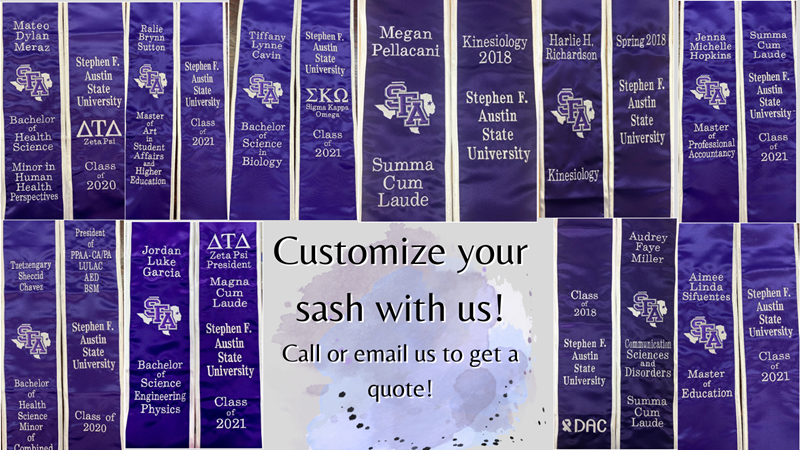 Customize your Sash with us!