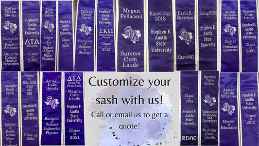 Customize your Sash with us!