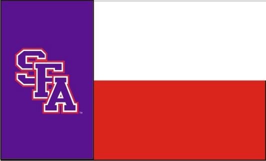 3'X5' Texas Flag With SFA Logo