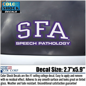 SFA Speech Pathology Decal